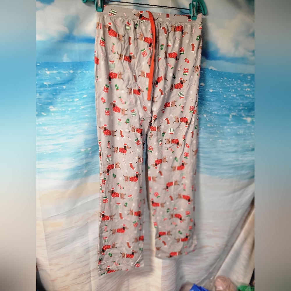 Novogratz Size XS Women's Christmas Pajama Pants‎ Xmas Wiener Dogs